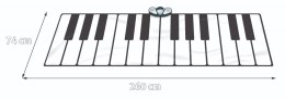 Duża Mata muzyczna dla dzieci 3+ Keyboard XXL 260x74cm + Tryb nagrywania + Kabel MP3