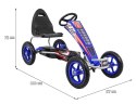 Gokart Full Ahead AIR na pedały dla dzieci 3+ Niebieski + Regulacja siedziska + Pompowane koła + Hamulec ręczny