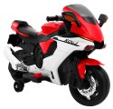 Motorek R1 Superbike elektryczny dla dzieci Czerwony + Kółka pomocnicze + Klakson + Światła LED