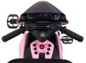 Pchaczyk Rowerek Motorek elektryczny 3w1 dla dzieci Różowy + Piankowa poręcz + Audio LED