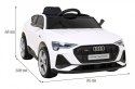 Audi E-Tron Sportback dla dzieci Biały + Pilot + Napęd 4x4 + Wolny Start + Radio MP3 + LED