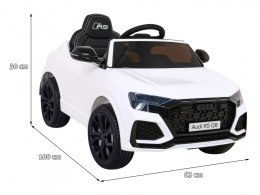 Audi RS Q8 Autko na akumulator Biały + Pilot + Wolny Start + EVA + LED + MP3 USB