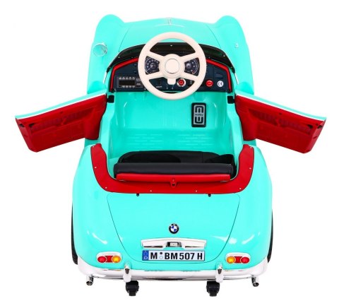 Autko BMW 507 Retro elektryczne dla dzieci Zielony