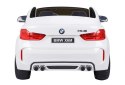 BMW X6M XXL dla 2 dzieci Biały + Pilot + Ekoskóra + Pasy + Wolny Start + MP3 USB + LED