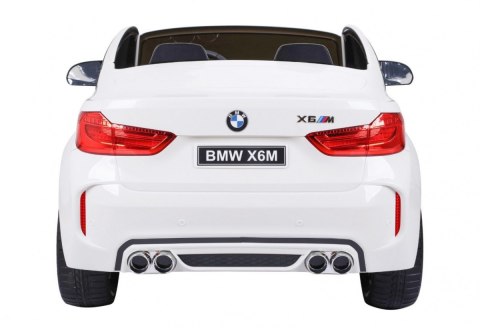 BMW X6M XXL dla 2 dzieci Biały SUV + Pilot + Ekoskóra