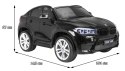 BMW X6M XXL dla 2 dzieci Czarny + Pilot + Ekoskóra + Pasy + Wolny Start + MP3 USB + LED