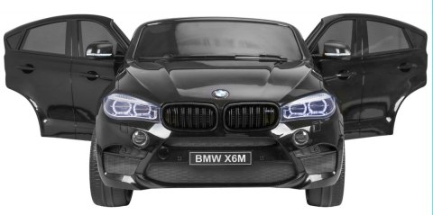 BMW X6M XXL dla 2 dzieci Czarny SUV + Pilot + Ekoskóra