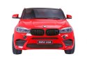 BMW X6M XXL dla 2 dzieci Czerwony + Pilot + Ekoskóra + Pasy + Wolny Start + MP3 USB + LED