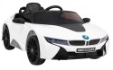 BMW I8 Lift Auto na akumulator Biały + Pilot + Wolny Start + 3-pkt pasy + MP3 USB + LED