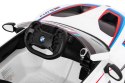 BMW M6 GT3 Auto na akumulator dla dzieci Biały + Nawiew powietrza + Dźwięki MP3 Światła + Pilot