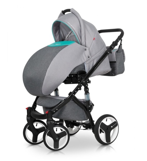 DURANGO SPORT Euro-Cart 3w1 wózek głęboko-spacerowy z fotelikiem KITE 0-13kg - lemon