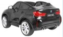 BMW X6M XXL dla 2 dzieci Lakier Czarny + Pilot + Ekoskóra + Pasy + Wolny Start + MP3 + LED