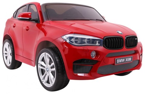 SUV BMW X6M XXL dla 2 dzieci Lakier Czerwony + Pilot + Ekoskóra