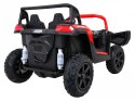 Buggy ATV Strong Racing dla 2 dzieci Czerwony + Silnik bezszczotkowy + Pompowane koła + Audio LED