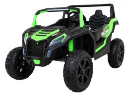 Buggy ATV Strong Racing dla 2 dzieci Zielony + Silnik bezszczotkowy + Pompowane koła + Audio LED