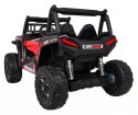 Buggy UTV Terenówka dla dzieci Czerwony + Pilot + Bagażnik + Wolny Start + EVA + MP3 LED