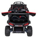 Buggy UTV Terenówka dla dzieci Czerwony + Pilot + Bagażnik + Wolny Start + EVA + MP3 LED