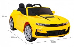 Chevrolet Camaro 2SS na akumulator Żółty + Pilot + Koła EVA + Wolny Start + Dźwięki Światła