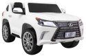 Lexus LX570 Autko 2-osobowe dla dzieci Biały + Pilot + Koła EVA + Radio MP3 + LED