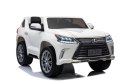 Lexus LX570 Autko 2-osobowe dla dzieci Biały + Pilot + Koła EVA + Radio MP3 + LED