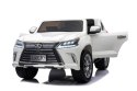 Lexus LX570 Autko 2-osobowe dla dzieci Biały + Pilot + Koła EVA + Radio MP3 + LED