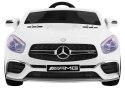 Mercedes AMG SL65 dla dzieci Biały + Pilot + Bagażnik + Regulacja siedzenia + MP3 LED + Wolny Start