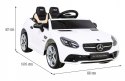 Mercedes Benz SLC300 Auto na akumulator dla dzieci Biały + Dźwięki MP3 Światła + Pilot + Wolny Start