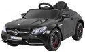 Mercedes Benz C63 AMG dla dzieci Czarny + Pilot + 5-pkt pasy + EVA + Bagażnik + MP3 LED