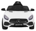 Mercedes Benz GT na akumulator dla dzieci Biały + Pilot + Wolny Start + MP3 LED