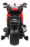 Motor na akumulator BMW K1300S dla dzieci Czerwony + Kółka pomocnicze + Dźwięki Światła + Wolny Start