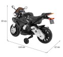 Motor na akumulator BMW S1000 RR dla dzieci Czarny + Kółeczka pomocnicze + Nóżka podpórka