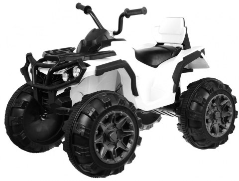 Quad ATV na akumulator dla dzieci Biały + Koła EVA + Radio MP3 + LED + Wolny Start