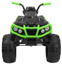 Quad ATV na akumulator dla dzieci Czarno-zielony + Koła EVA + Radio MP3 + LED + Wolny Start