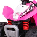 Quad Honda 250X TRX na akumulator Różowy + Klakson + LED + Ekoskóra