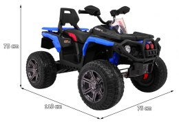 Quad Maverick 4x4 Elektryczny Pojazd dla dzieci Niebieski + Koła EVA + Panel audio + LED