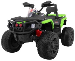 Quad Maverick 4x4 Elektryczny Pojazd dla dzieci Zielony + Koła EVA + Panel audio + LED