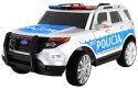 Auto SUV Policja na akumulator dla dzieci + Syreny + Światła + Megafon + Pilot + Wolny Start + EVA + Naklejki