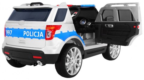Auto SUV Policja na akumulator dla dzieci + Syreny + Światła + Megafon + Pilot