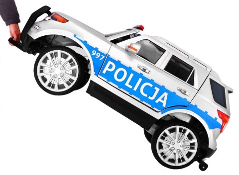Auto SUV Policja na akumulator dla dzieci + Syreny + Światła + Megafon + Pilot