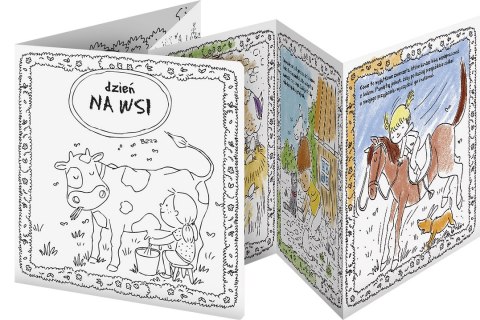 Kolorowanka-harmonijka "Dzień na wsi" książeczka dla dzieci