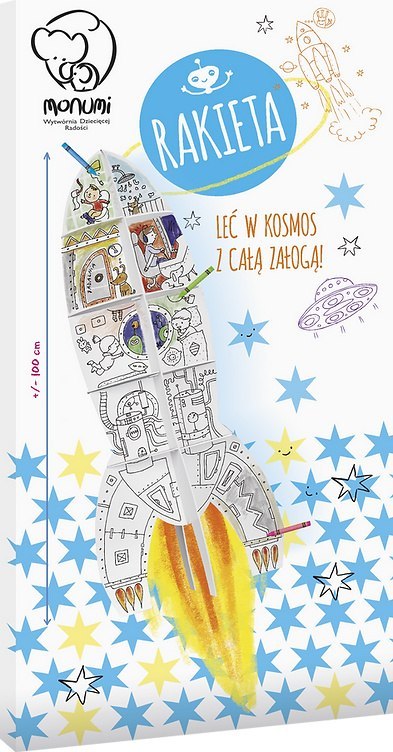 "Rakieta" przestrzenna kolorowanka XXL dla dzieci