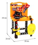 Zestaw majsterkowicza 3w1 dla dzieci 3+ Warsztat 100 el. Walizka + Stolik + Strój budowlańca