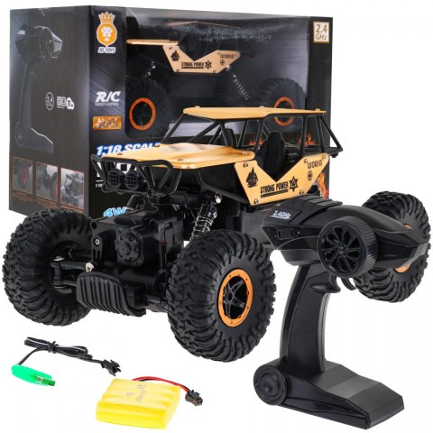 Crawler Monster dla dzieci 6+ Zdalnie sterowany Złoty model 1:18 Ekstremalna jazda