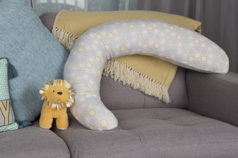 CuddleCo Poduszka Rogal Comfi-Mum 5w1 bambus - plaster miodu pastelowy