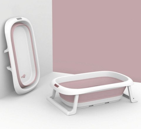 DUŻA WANIENKA WANNA DZIECI SKŁADANA TURYSTYCZNA SILIKON RÓŻOWA