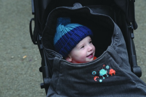 CuddleCo Comfi-Extreme Śpiworek wodoodporny do wózka na każdy rodzaj pogody - szary melange/roboty