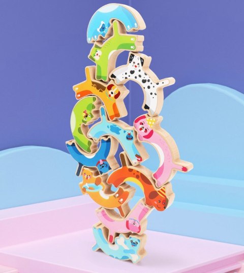 BALANSUJĄCE PSY DREWNIANE GRA ZRĘCZNOŚCIOWA JHTOY-637