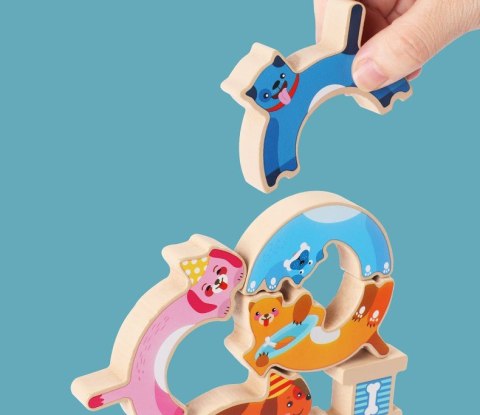 BALANSUJĄCE PSY DREWNIANE GRA ZRĘCZNOŚCIOWA JHTOY-637