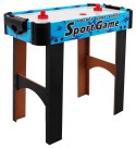 Cymbergaj dla dzieci Air Hockey Niebieski + Stół z płyty MDF + Dmuchawy powietrzne + Grzybki Krążki