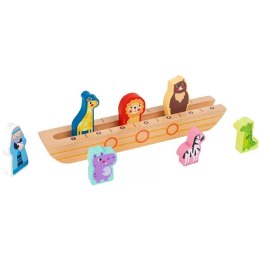 Tooky Toy Drewniana Arka Noego + Książeczka z Zagadkami
